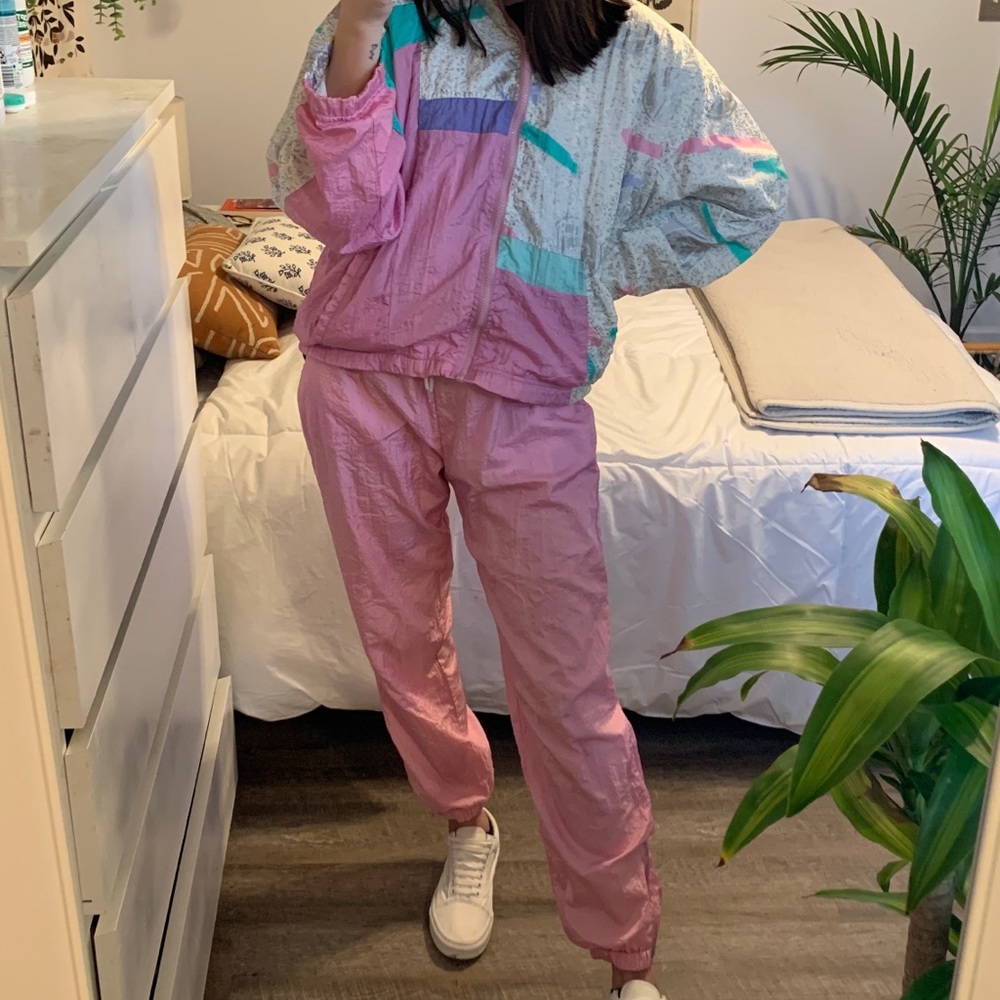 90’s Pink Windbreaker Set